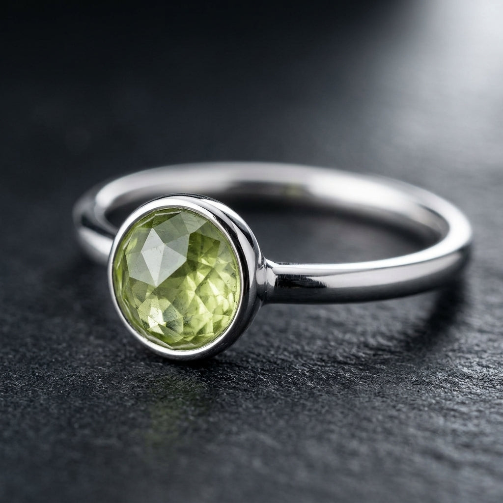 Anillo PANDORA en Plata Gota de Agosto Peridoto
