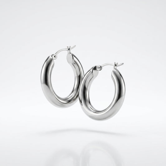 Aretes Huggie Oversize Pulidos