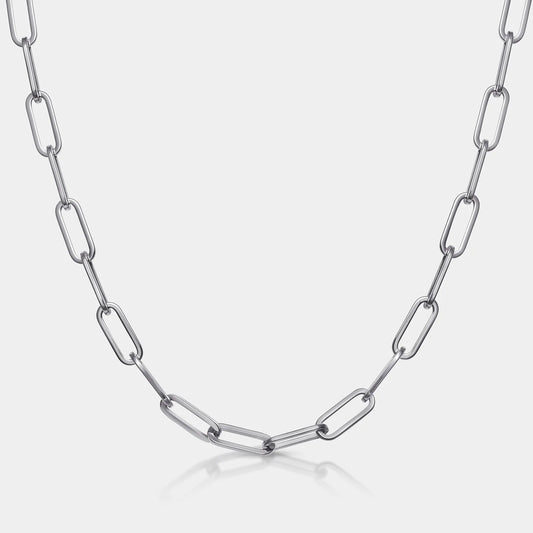 Collar Elegatto Tipo Clip en Acero Enchapado en Plata