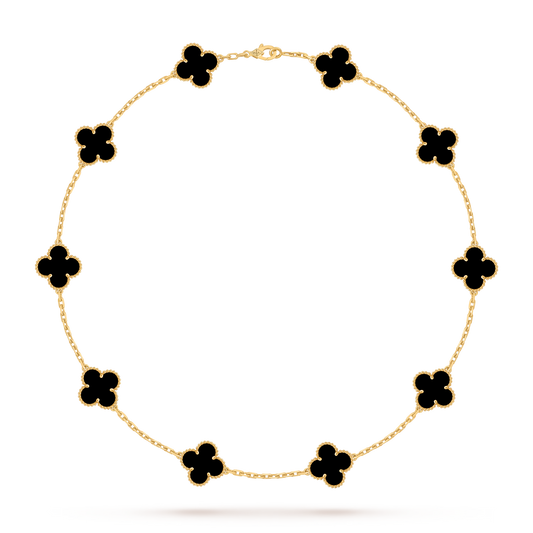 Collar Alhambra Negro Van Cleef Style