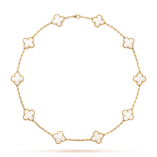Collar Alhambra Blanco Van Cleef Style