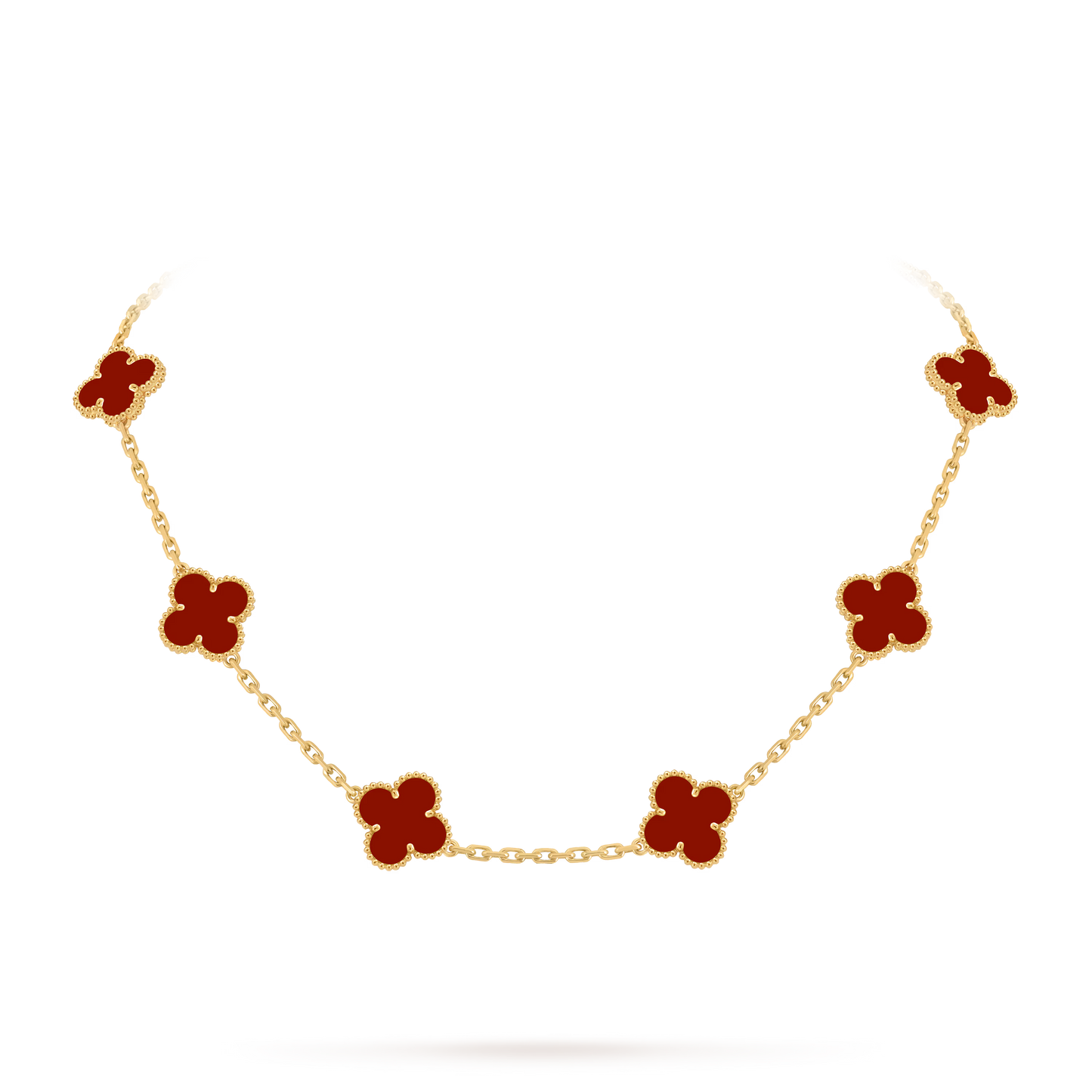 Collar Alhambra Rojo Van Cleef Style