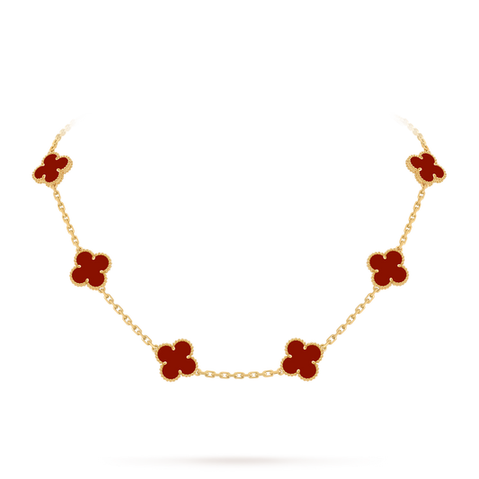 Collar Alhambra Rojo Van Cleef Style
